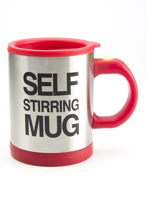 Generic - Self Stirring Mug Red/Silver 400ml