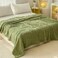 Luna Home 3D Imitation Butterfly Fleece Soft Blanket, Green color.