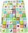 Baby Play Mat Single Side Climbing Mat, Anti Slip Soft Crawling Mat with Fabric Covering Edge, Drawing of Alphabet Figures &amp; Animals