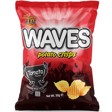 Tropical Heat Snacks Waves Tomato Potato Crisps 30G