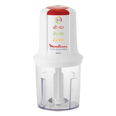 Moulinex 3 in 1 Multi Moulinette Chopper - 500 Watt - White - AT7191EG