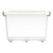 Cosmoplast Plastic Storage Box With Wheels And Lockable Lid White And Clear 82L