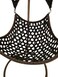 Yulan Outdoor Comfortable Swing Chair Nordic Home Balcony Hanging Basket Wicker Chair Swing Leisure Bird's Nest Adult Hanging Chair for Terrace Balcony Garden (Black) YL21034-517