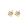 Caflon Fashion Sense Gold Plated White Cubic Zirconia Earring, 4 mm