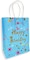 Party Time 12pcs Blue Happy Birthday Kraft Bags for Blue Theme Party Supplies, Birthday Gift Bags, Souvenier Bags, Candy Bags with Handle for Party Favors - Birthday Party Supplies