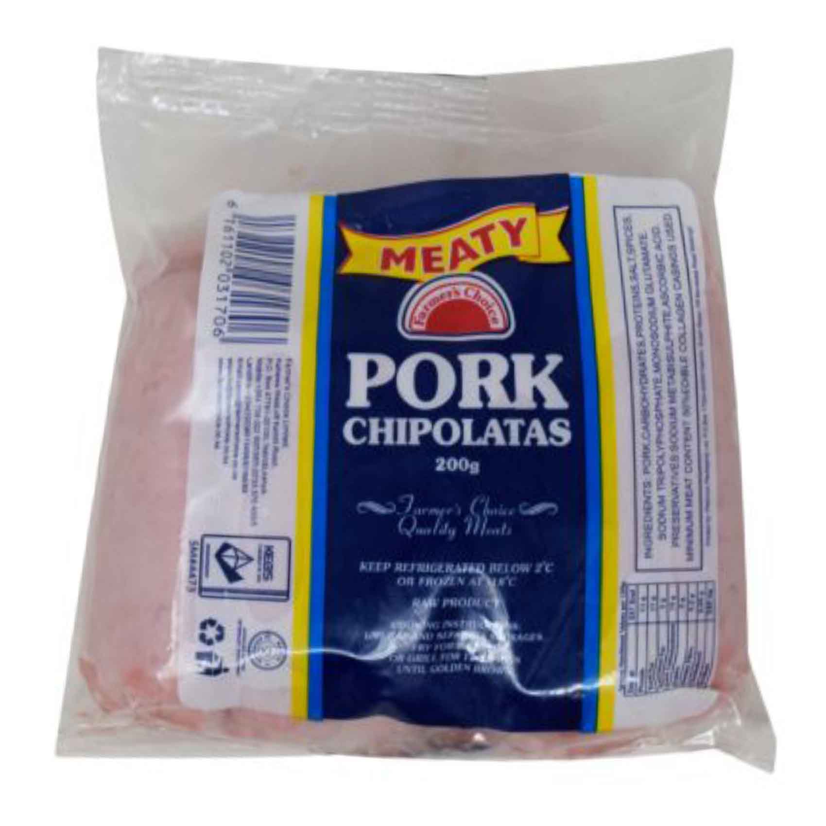 Farmers Choice Pork Chipolatas 200 gr