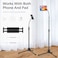 Generic Tripod Stand Holder Adjustable 360 Swivel Phone Pad Lazy Stand Holder Bracket Floor Rack Black For 3.5'' To 12.5'' Tablet Phone, Ipad(1Pc)