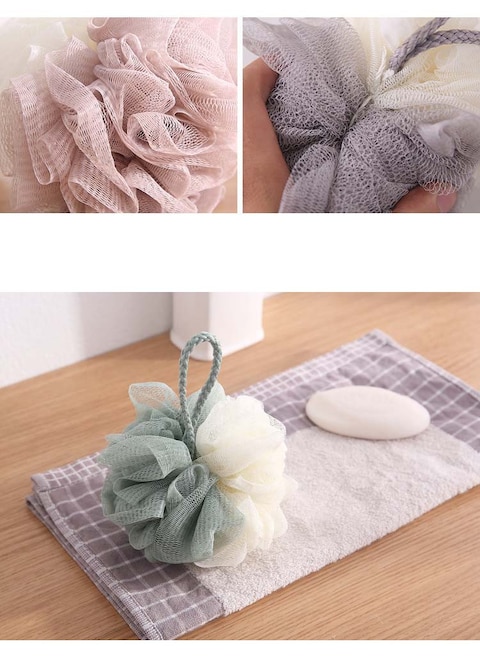 2 Packed Soft Bath Sponge With Shower Mesh Foaming Loofah Exfoliating Scrubber For Body And Face With Premium Multicolour Look.