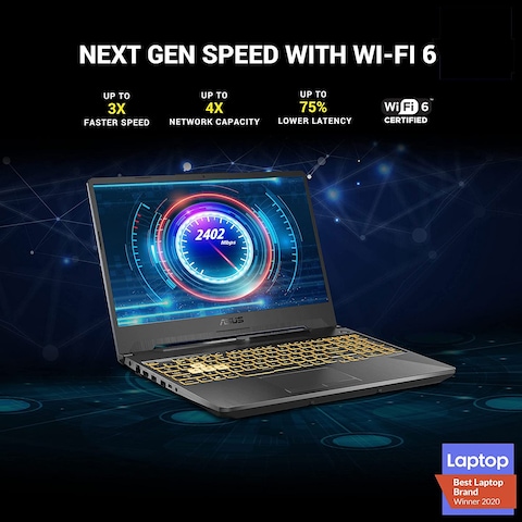 Asus TUF F15 FX506LH Gaming Laptop 15.6 FHD 144Hz, Intel i5-10300H, 8GB RAM, 512GB SSD, 4GB NVIDIA GeForce GTX 1650, Windows 10, Grey