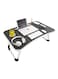 Generic Foldable Laptop Table With Cup Holder Black 60 X 41cm