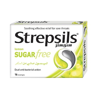 Strepsils Honey And Lemon Sugar Free Lozenges 16 Count