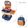 Little Story ROLE PLAY FIRE STATION WITH FIRE TRUCK AND BLOCK TOY SET SCHOOL BAG (223 Pcs) - Orange, 2-IN-1 Mode