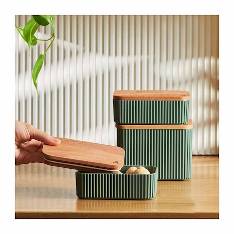 Karaca Massimo Storage Container Set - 3 Pieces - Green