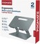 Promate Laptop Stand, Aluminium Multi-Level Adjustable Notebook Stand, Up to 17 Inches with Multi-Angle, Anti-Heat Design, Anti-Slip Pads, Grey   DeskMate-7