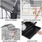 Egardenkart® Roof Top Large Bird cage with Rolling Stand for Cockatiel Sun Conure Parakeet (Black)