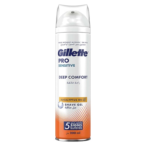 Gillette Pro Sensitive Deep Comfort Shave Gel - 200 Ml