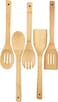 Royalford 5 Pcs Bamboo Kitchen Tools Set - Wooden Solid Turner, Spatula, Slotted Spoon &amp; Turner Kitchen Essentials Cooking Utensils Tool Set, Cutlery Set For Natural And Eco-Friendly Cooking Tools