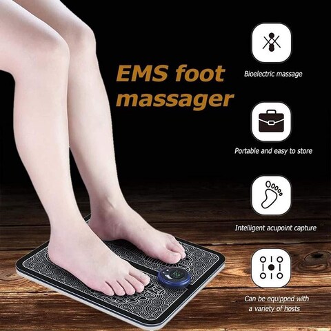 Generic Electric Ems Leg Reshaping Foot Muscle Massage-Pulse Relaxation Massager Mat (USB Charging)