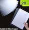 Generic 20 Pack Clear Document Folder L-Type Plastic Folder Copy Safe Project Pocket Us Letter/ A4 Size In Transparent Color, 12.5 X 9 X 0.5&quot;