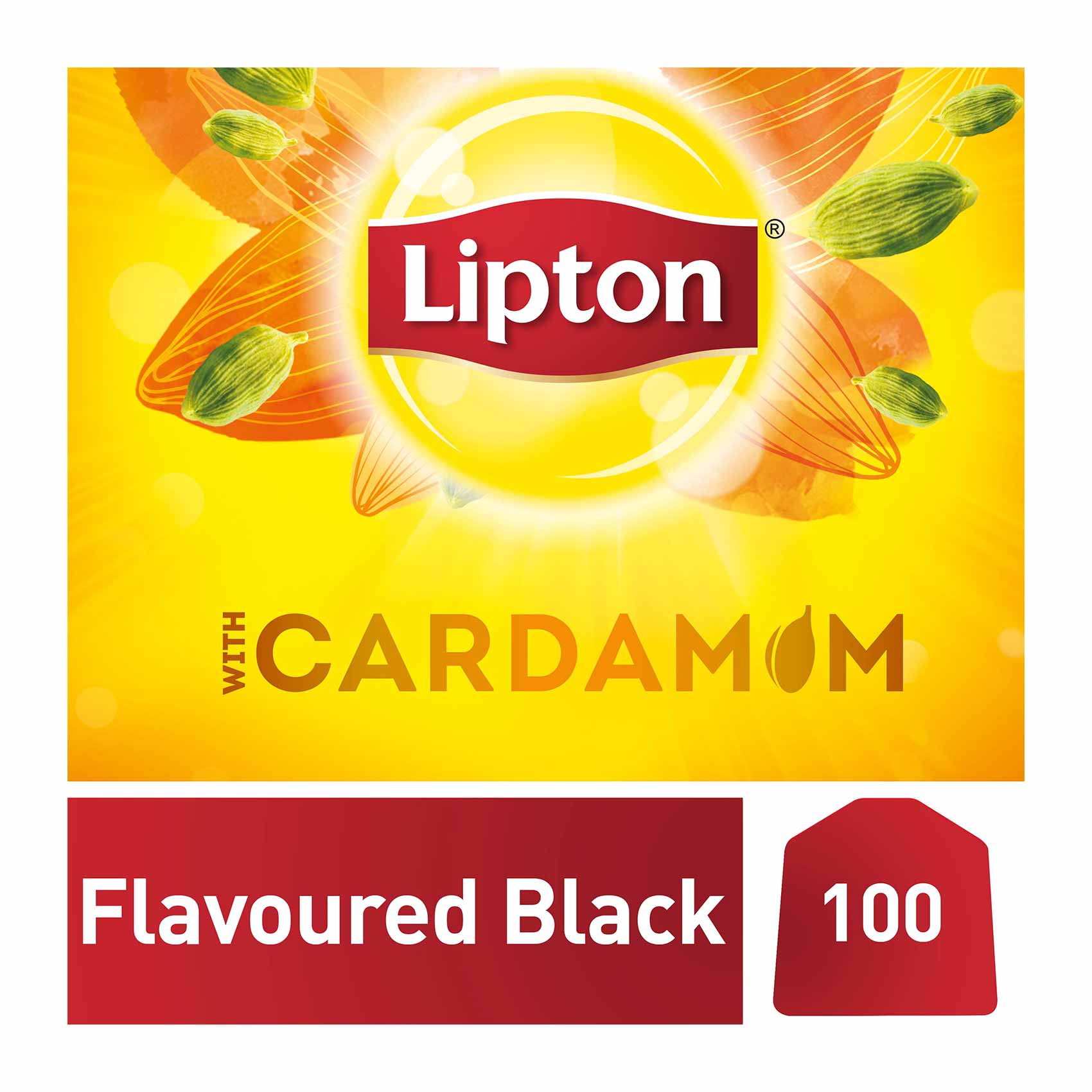 Lipton Yellow Label  Flavoured Black Tea Bags For The Perfect Cup Of Karak Cardamom To Uplift Y