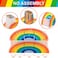 Acrylic Rainbow Multifunctional Pen Holder-Desktop Office Stationery/Sorting Pen Holder Semicircle/5 Grid Makeup Brush Storage Box
