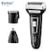 KEMEI-3 in 1 Electric Razor for Men USB Rechargeable Nose Hair Trimmer Men's Electric Shaver Machine Salon Tool