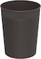 Cosmoplast 10L Cedarattan Round Waste Basket, Dark Brown