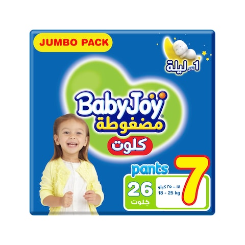 Baby Joy Cullote Size 7 8-25kg Jumbo Pack White 26 Diapers