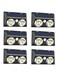 Generic 6-Piece Solar Powered Cob Led Wall Light Multicolour 18650Mah