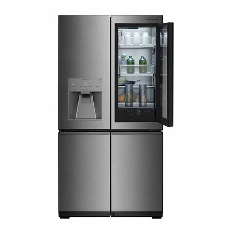 LG InstaView Door-in-Door Refrigerator - 4 Doors - 858 L - Silver - GR-X33FGNGL