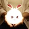 Cute rabbit colorful silica gel lamp(Built-in battery)