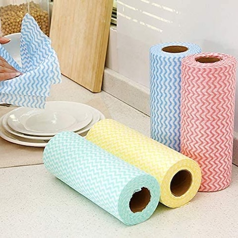 4Pcs Cleaning Towel Kitchen Cleaning Cloth Reusable Cleaning Cloth Cleaning Rag Roll