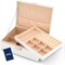 AC&amp;L Jewelry Organizer Box For Girls And Women, PU Leather 2 Layer Jewellery Storage Box Case For Earing, Necklace, Bracelet, Rings And Accessories (White)