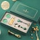 Vintage Rosemary Retro Classical Stamp Wax Seal with Golden Beads and Melting Spoon Green Candles Set