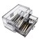 AlHoora MultiPurpose 2Drawer Acrylic Cosmetic &amp; Jewelry Organizer , HealthCare &amp; Cutlery Box  With Color Box