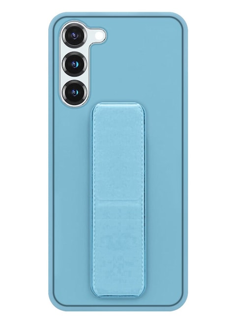 Samsung Galaxy S23 Plus Grip Case Magnetic Kickstand Cover with Foldable Hand Strap Blue