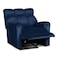 In House Velvet Rocking &amp; Rotating Recliner Chair - Dark Blue - AB011