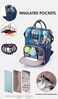 PALVOX Diaper baby Changing Travel Bag Backpack Multifunction Large Capacity (Blue)