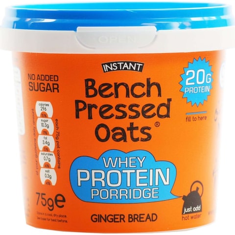 Oomf Bench Pressed Oats Ginger Bread Instant Porridge 75g