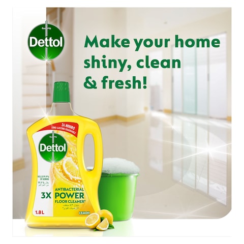 Dettol 3X Antibacterial Power Floor Cleaner Lemon 3L+1.8L
