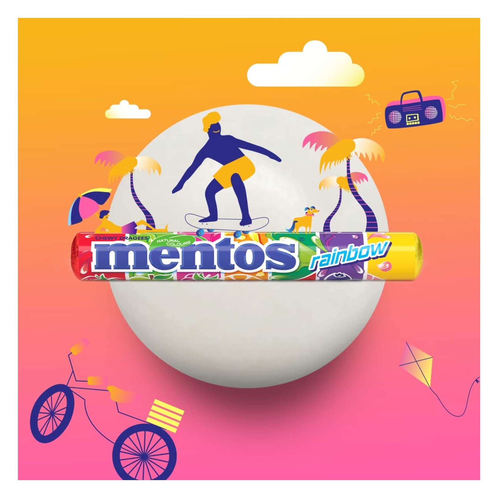 Mentos Chewy Candy Rainbow 29 Gram product thumbnail 3