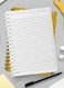 Lowha Spiral Notebook With 60 Sheets And Hard Paper Covers With Abstract Floral Design, For Jotting Notes And Reminders, For Work, University, School