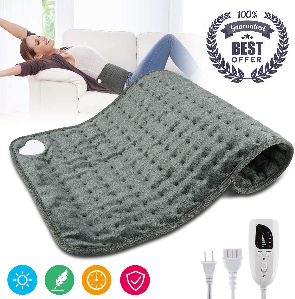 Buy NuSense Heating Pad,Electric Heating Pad 12