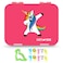 Eazy Kids 6 &amp; 4 Convertible Bento Lunch Box w/ sandwich cutter- Unicorn Pink