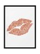 Spoil Your Wall Lips Pop Art Poster With Frame White/Brown 30x40cm