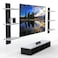 Wooden Twist Wooden Wall Mounted TV Unit, Cabinet, With TV Stand Unit Wall Shelf For Living Room (Black &amp; White)