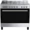 Midea 5 Burners Gas Cooker LME95028FFD Silver 90x60cm