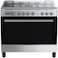 Midea 5 Burners Gas Cooker LME95028FFD Silver 90x60cm