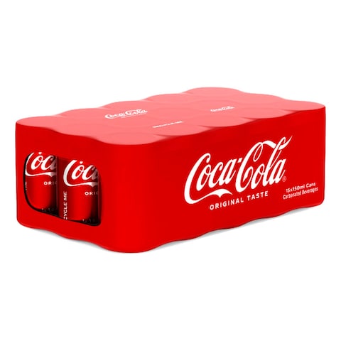 Coca-Cola Original Taste Carbonated Soft Drink Can 150ml Pack of 15