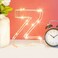 Golden Letter Z Glowing with LED Lights 25cm